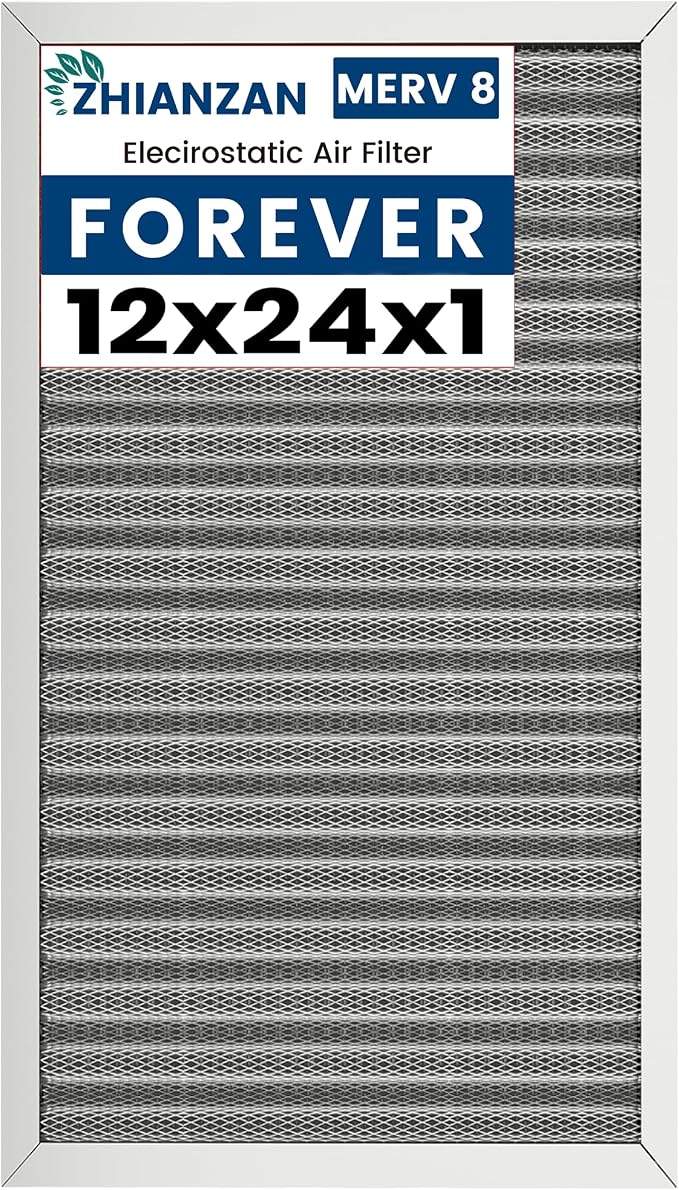 12x24x1 HVAC Furnace Air Filter, Lasts a Lifetime, the Last HVAC Filter You by ZHIANZAN