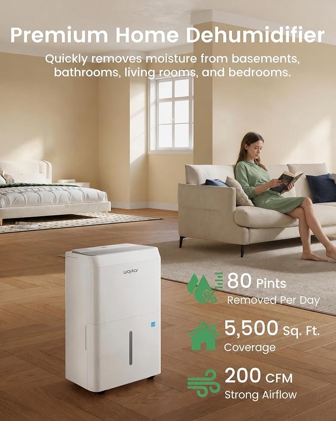 Waykar 5500 Sq.Ft Energy Star Dehumidifier - Image 2