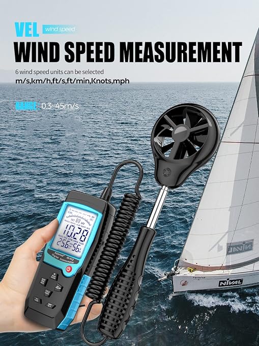 H12 Digital Anemometer Handheld Wind Speed Meter - Image 3