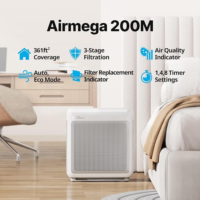 COWAY Air Purifiers for Home Up to 1, 748 ft², HEPA Filter for Smoke, Pet Dander - Image 2