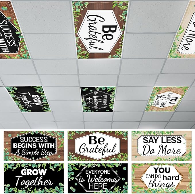6 Pcs Fluorescent Light Covers by Wiooffen