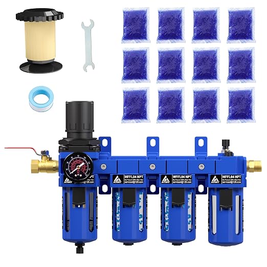 1/2" NPT Compressed Air Filter Regulator Lubricator Combo, Oil Water Separator by ATINY