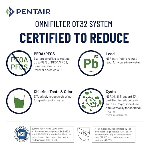 Pentair OMNIFIlter OT32 Water Filtration System, NSF Certified to Reduce - Image 2