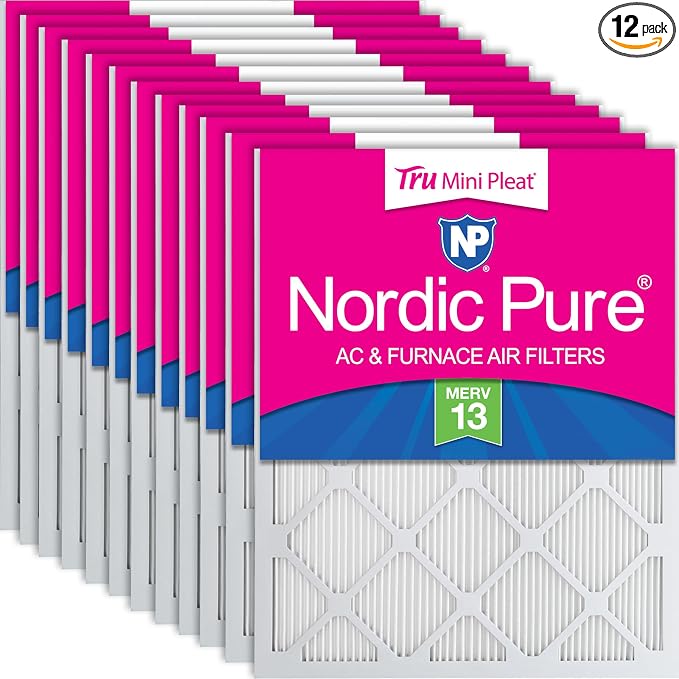 Nordic Pure 14x25x1 Tru Mini Pleat MERV 13 AC Furnace Air Filters – 2.5X More by NordicPure