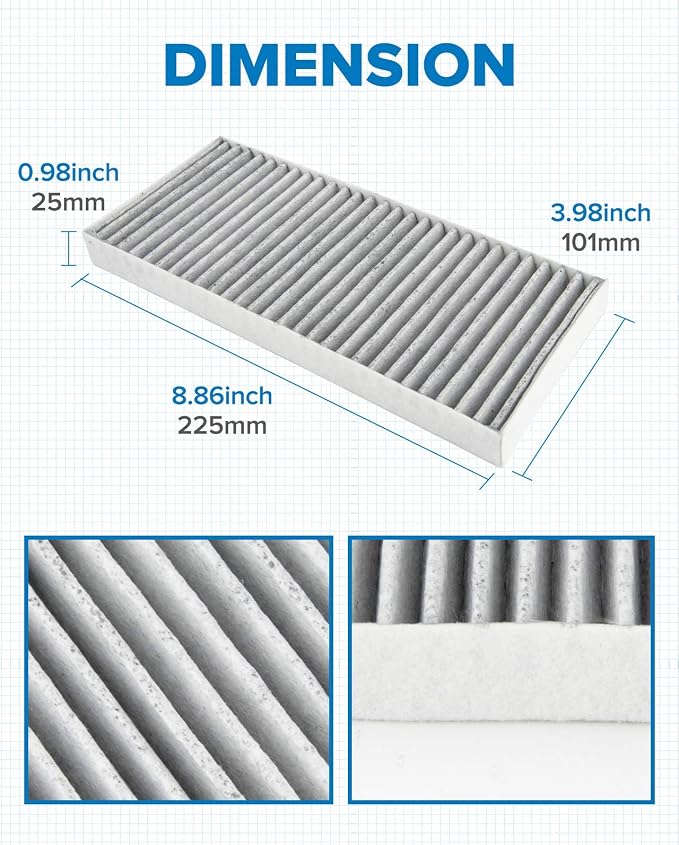 PHILTOP HEPA Cabin Air Filter w/Activated Carbon, Compatible - Image 6