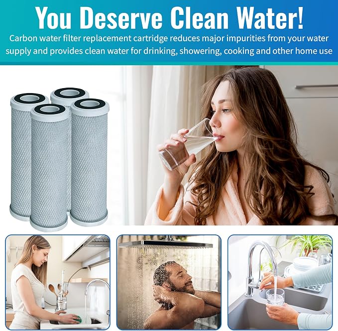 CFS – 4 Pack Radial Flow Carbon Water Filter Cartridges Compatible - Image 7