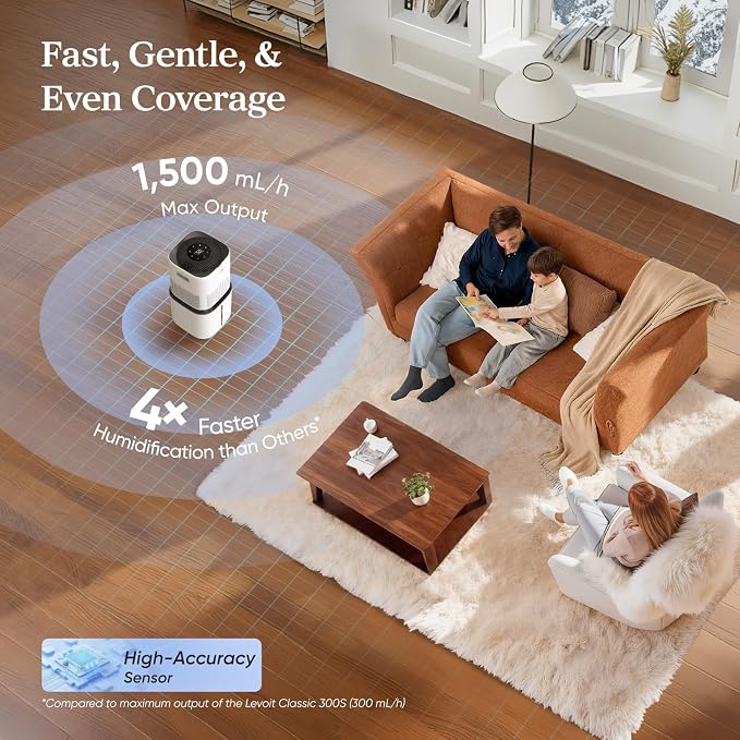 LEVOIT Evaporative Humidifiers for Home Whole House, 23L Superior 6000S | Up to - Image 3