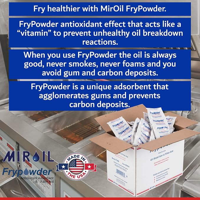 MirOil P46C Fry Powder Oil Stabilizer and Filter Aid, 46 x Size C Portion Pack - Image 3