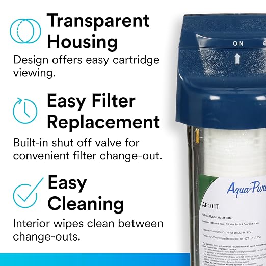 3M Aqua-Pure AP101T Whole House Transparent Water Filter Housing, Standard - Image 5