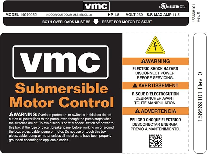 Red Lion RLCB15-230 1.5-HP 230-Volt VMC Control Box - Image 9