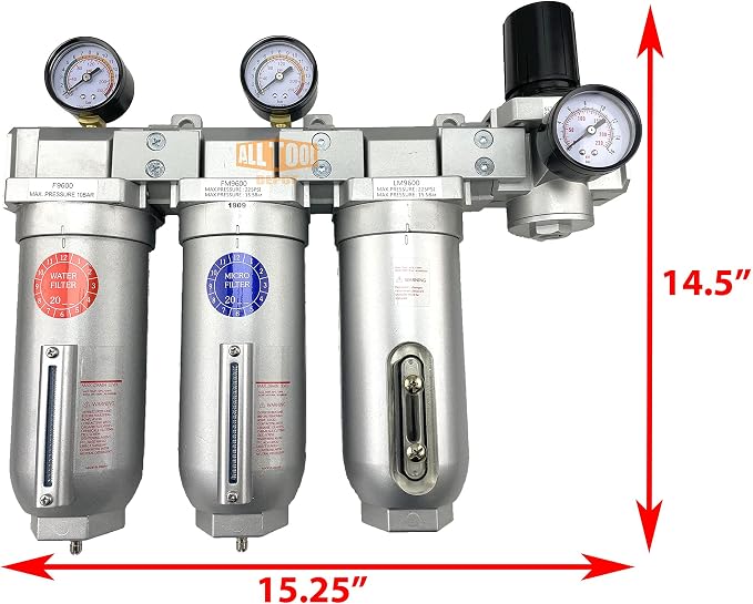 1" NPT SUPER DUTY Industrial Grade 4 Stages Filter Coalescing Desiccant Dryer - Image 2