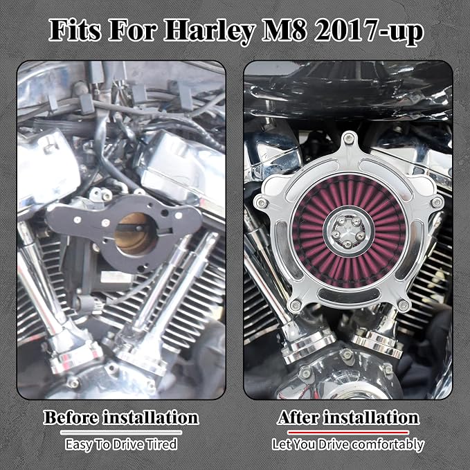 HDBUBALUS Motorcycle CNC Spike Air Cleaner Air Filter Intake System Filter - Image 3