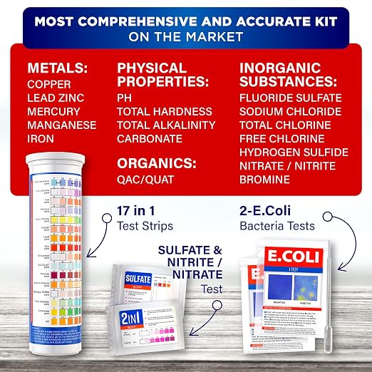 All-New 20 in 1 Drinking Water Testing Kit 120 Strips, Home Tap and Well Water - Image 4