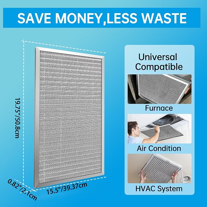 UBeesize 16x20x1 Reusable Electrostatic Air Filter HVAC AC Furnace Filter - Image 4