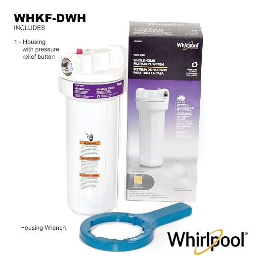 Whirlpool 10" x 2.5" Whole House Water Filter Housing, Stainless Steel 3/4" - Image 5