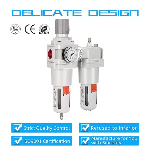 NANPU 1" NPT Compressed Air Filter Regulator Lubricator Combo Water/Oil Trap - Image 6