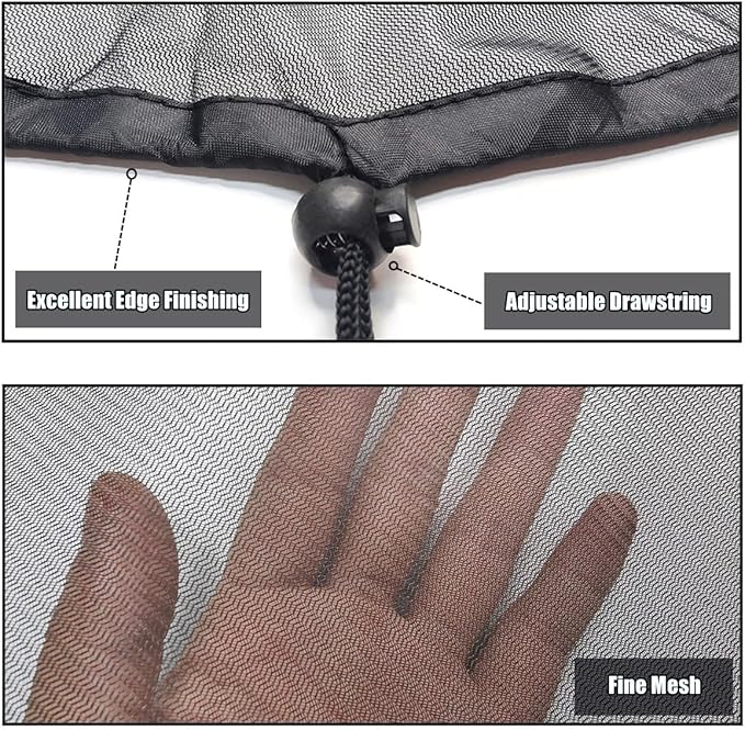 4 Pcs Rain Barrel Mesh Cover, 31.5 inch Water Collection Bucket Net - Image 5