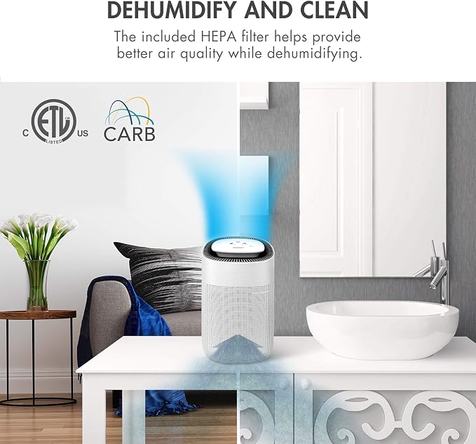 Tenergy Sorbi 1000ml Air Dehumidifier w/Purifying Function, True HEPA Filter - Image 3