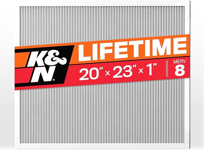 K&N 20X23X1 HVAC Furnace Air Filter, Lasts a Lifetime, Merv 8, the Last HVAC by KNEngineeringInc