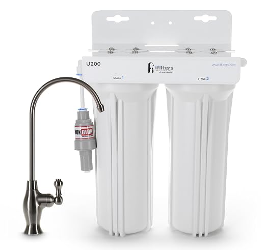 U200 Premium Drinking Water Filtration System 2 Stage w/Designer Faucet & by iFilters
