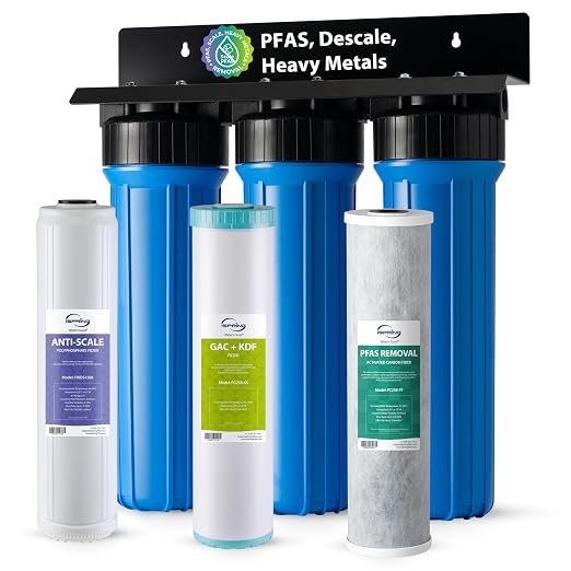 iSpring Whole House Water Filter System, Ultimate PFAS, Heavy Metals Protection by iSpring