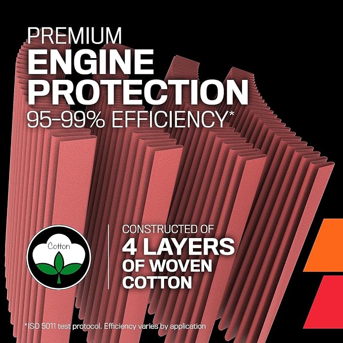 K&N High-Flow Original Lifetime Universal Clamp-On Air Filter: High Performance - Image 4