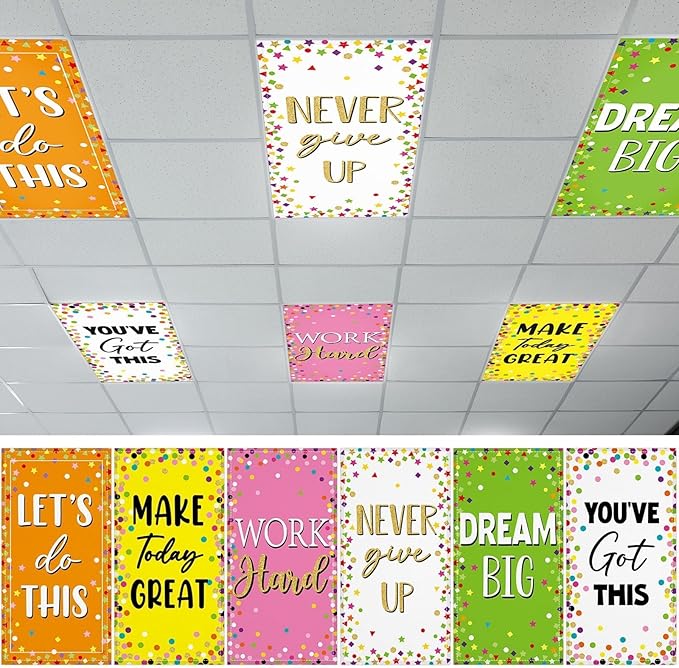 6 Pcs Fluorescent Light Covers by Wiooffen