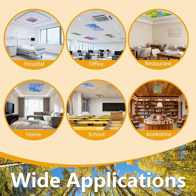 4 Pcs Fluorescent Light Covers for Ceiling Lights, 2x4 Feet Magnetic Light - Image 5
