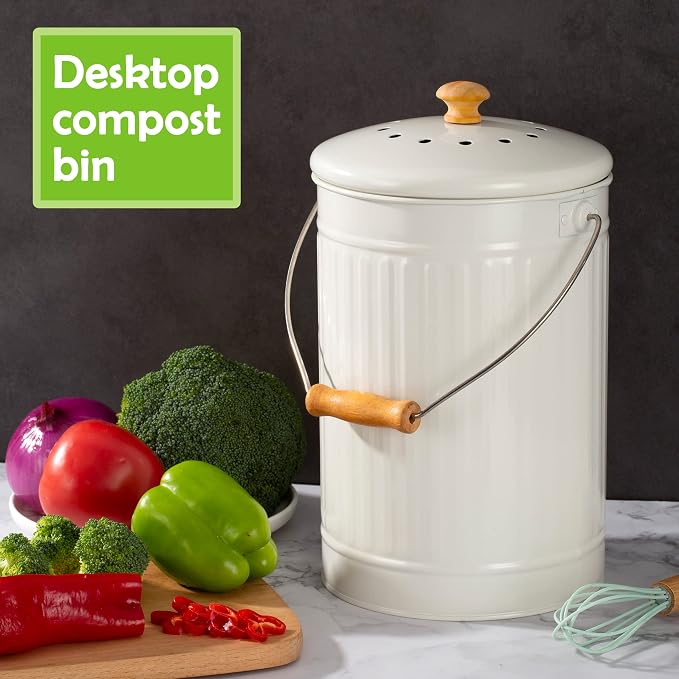 1.7 Gallon Kitchen Compost Bin, Indoor Countertop Compost Bin - Image 7