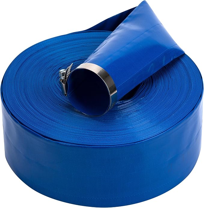 1-1/2 in x 50 ft Pool Backwash Hose Heavy Duty Drain Discharge PVC Lay flat by ZY-hosetube