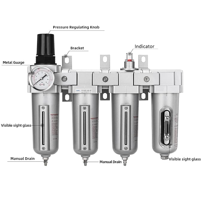 NANPU 1/2" NPT Industrial Grade 4 Stage Air Drying System - Image 3
