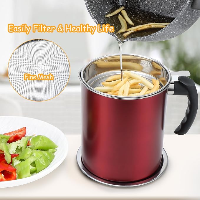 Kaemi 2.2L / 74OZ Bacon Grease Container - Image 4