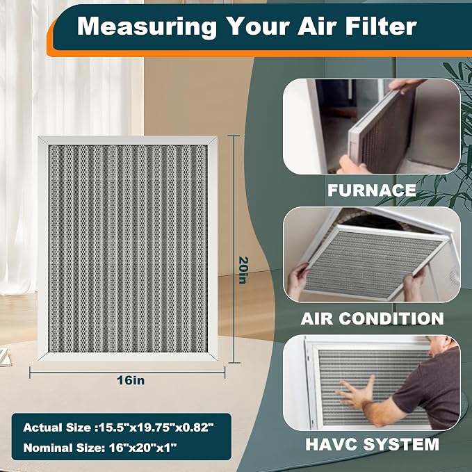 16x20x1 Reusable Air Filter, MERV 8, Permanent Electrostatic Air Filter - Image 3