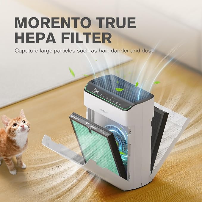 MORENTO Genuine Air Purifier Replacement Filter, True HEPA Filter Compatible - Image 5