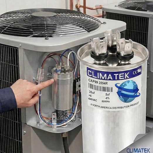 ClimaTek 35 + 5 MFD 370/440 Volt Dual Run Capacitor CAP99-3554R | 35/5 VAC | - Image 4