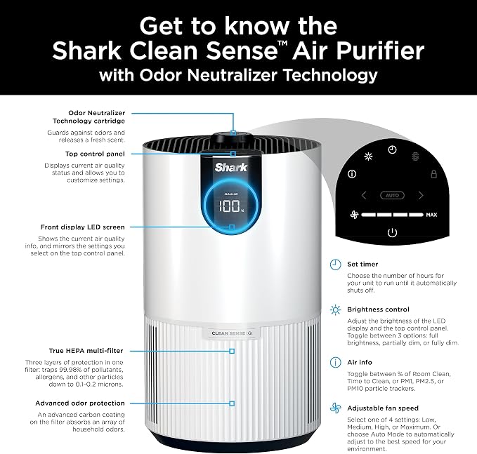 Shark HP132 Clean Sense Air Purifier - Image 10