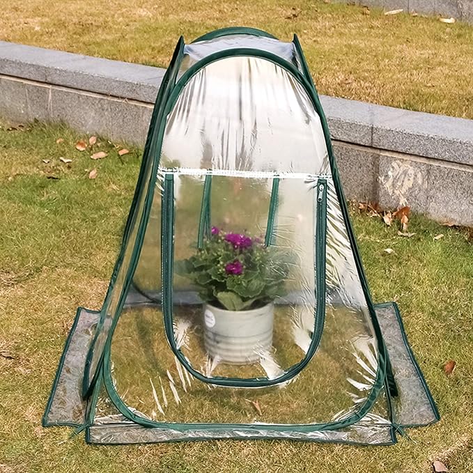 Pop up Greenhouse Cover, Transparent PVC Mini Small Grow Plant House Tent - Image 6