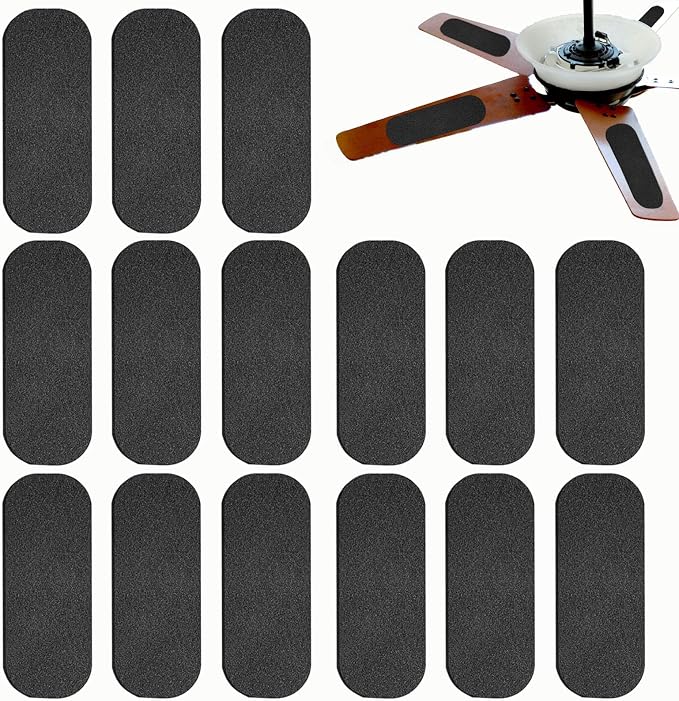 15 Pcs Ceiling Fan Filters for Blades, Easy-Stick Activated Coconut Shell by PKWYF