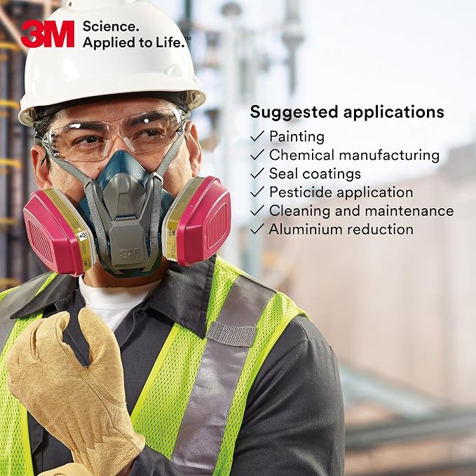 3M P100 Respirator Cartridge/Filter 60923, 1 Pair, NIOSH Approved, Helps - Image 6