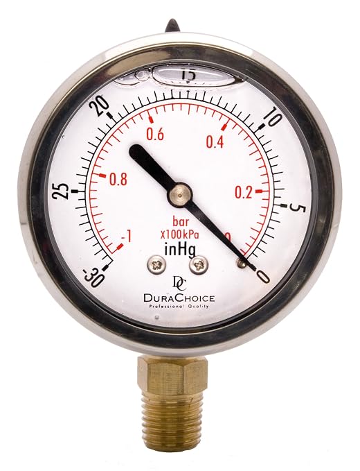 2-1/2" Oil Filled Vacuum Pressure Gauge by DirectMaterial