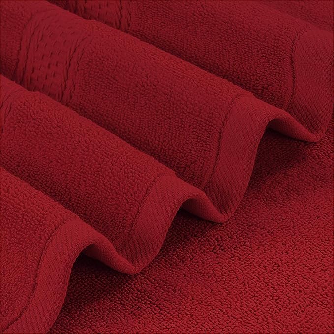 Utopia Towels 4 Pack Premium Bath Towels Set, 27 by 54 Inches, 100% Ring Spun Cotton 600GSM, Lightweight and Highly Absorbent Quick Drying Towels, Perfect for Daily Use, Red