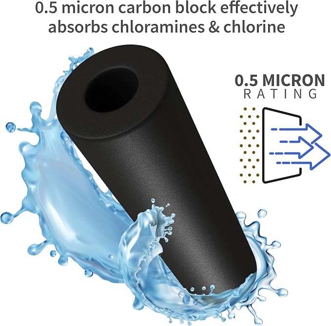 AQUATICLIFE Carbon Plus 10” Carbon Block Water Filter Chlorine Chloramine - Image 3