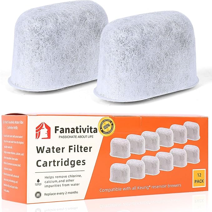 12 Pack Keurig Filter Replacement by Fanativita, Water Filter Cartridges by Fanativita