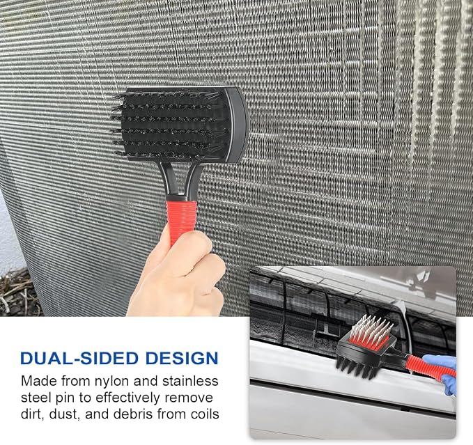 LANMU Air Conditioner Evaporator Coil Cleaning Brush AC Condenser Coil Fin Comb - Image 6