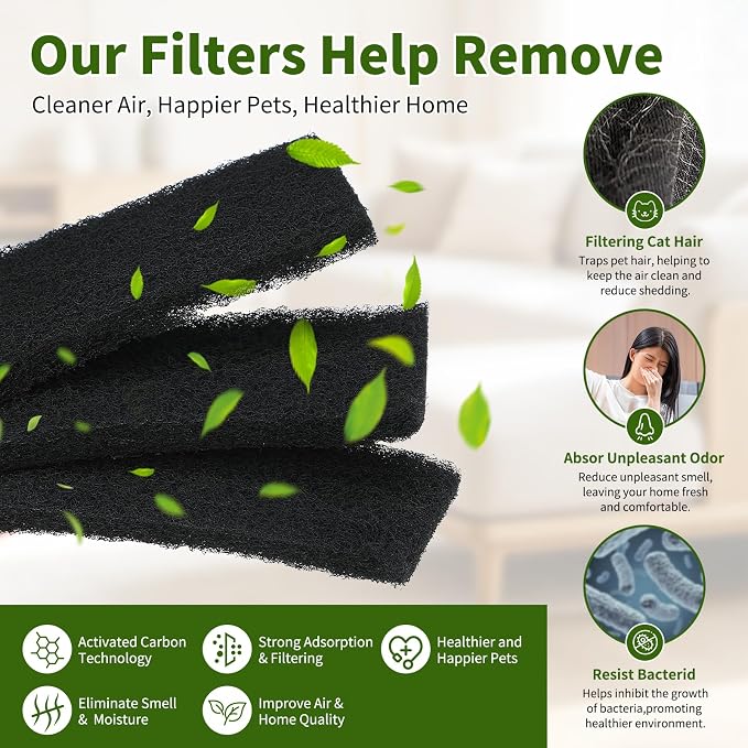 8 Pack Activated Carbon Filters Compatible - Image 3