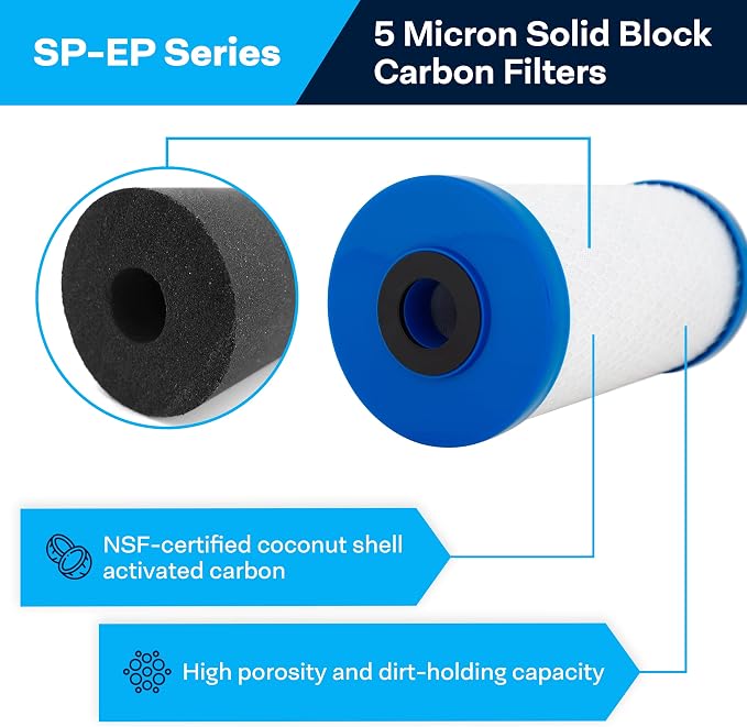 SpiroPure 10x4.5 5 Micron Carbon Block Filter EP-BB CB-45-1005 - Image 2