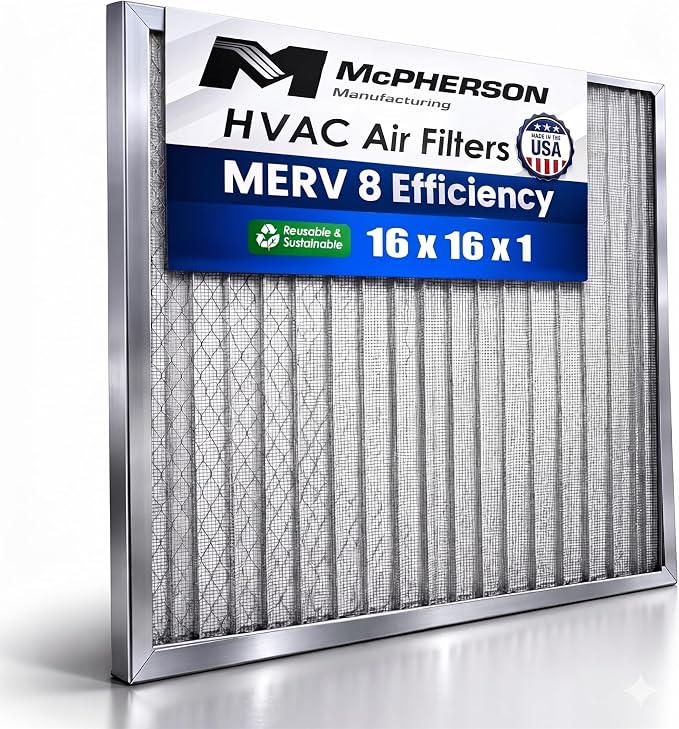McPherson Reusable Air Filter 18x14x1 | Washable MERV 8 | Made in USA Metal by McPhersonManufacturing