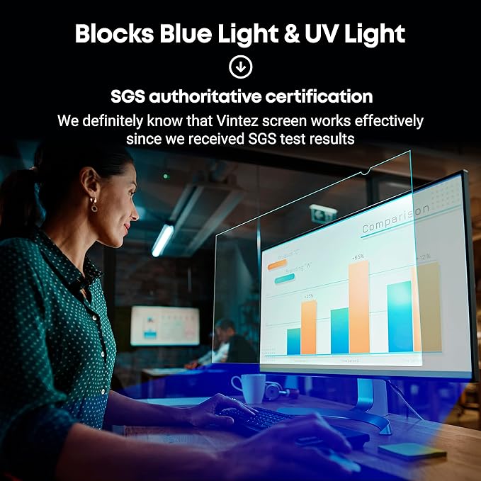 VINTEZ 24 inch Blue Light Blocking Screen Protector Panel - Image 5