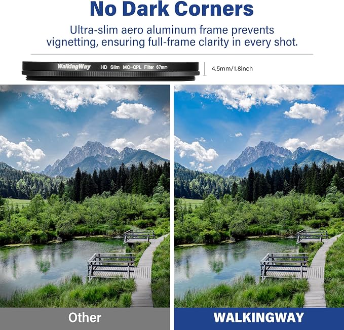 Walking Way 55mm Circular Polarizing Filter Ultra-Slim MC CPL Filter Optical - Image 2