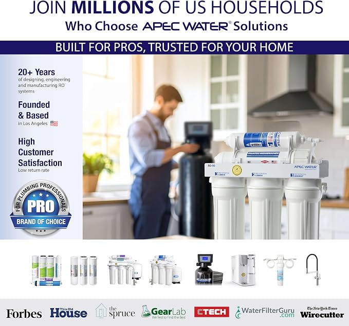 APEC Tankless Reverse Osmosis System, NSF 372 & 58 Certified 3 Stage Water - Image 3